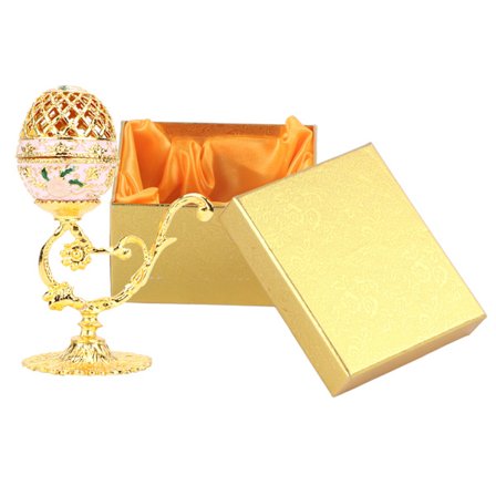 Vintage Emalinen Pääsiäismuna Timanttikorujen Järjestäjä Koristeellinen Lahjalaatikko