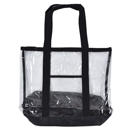 Transparent strandtaske vandtæt PVC klar tote taske med lynlås lukning til pool camping picnic gymnastiksal rejse