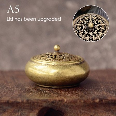 Brass Pocket Lotus Jiuding Suitsukepoltin Ontto Suitsuke Mini I