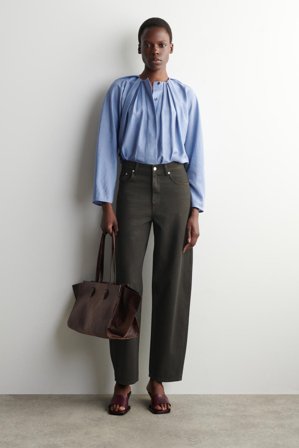 COS Women's Blusa Voluminosa Con Pieghe