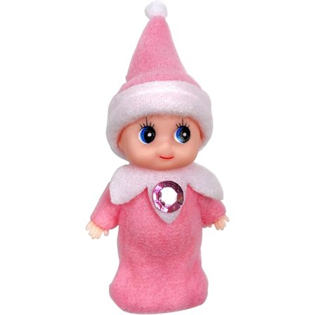 Elf Accessories Baby, Pieni jouluinen tonttutyttö ja -poika vauvanukke joululahjaksi (Pinkki tonttuvauva)