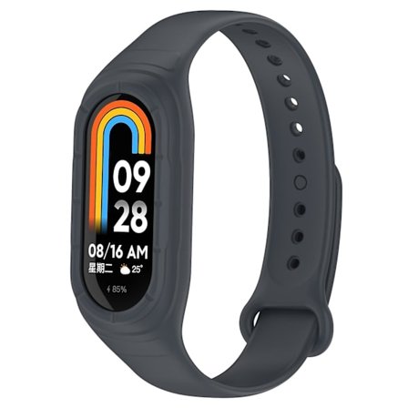 Ersättningsilikonrem för Xiaomi Smart Band 8, integrerat armband med fodral