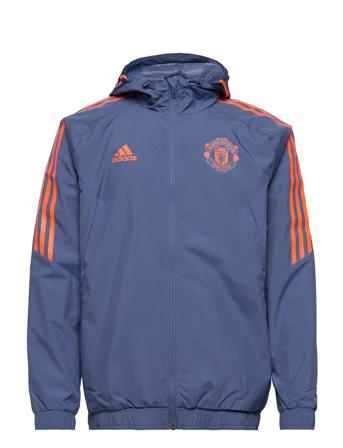 Manchester United22 All Weather Jacket Outerwear Sport Jackets Blå Adidas Performance