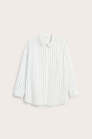 Kappahl | Koszula w paski, z popeliny Offwhite L | Offwhite