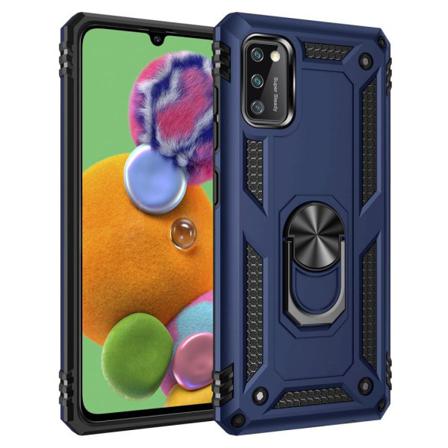 Samsung Galaxy A41 - Hybrid Armor Ring Skal - Blå Blue Blå