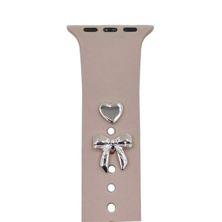 Pin Charms-urrem til smartwatch - sølv