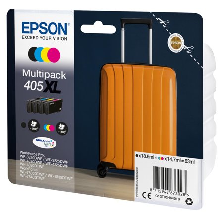 Epson 405XL Multipack - 4-pack - XL - svart, gul, cyan, magenta - original - blekkpatron