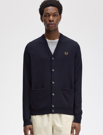 Fred Perry Classic Cardigan - Navy - XXL