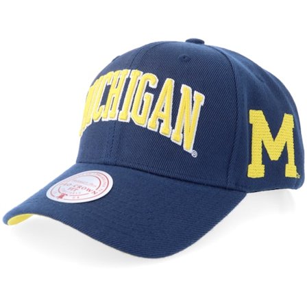Mitchell & Ness - Azul adjustable Gorra - Michigan Wolverines Chain Gang Pro V Uni.of Michigan Navy Adjustable @ Hatstore