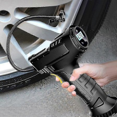 120W Bil Elektrisk Luftpump Bil Däck Uppblåsbar Pump Bärbar Laddningsbar Luftkompressor Digital Auto Däck Inflator Utrustning