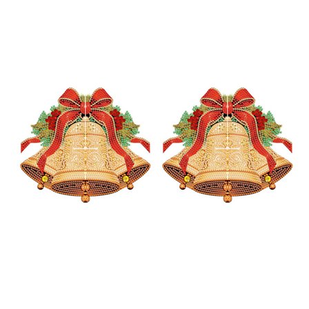 Julklocka Dekoration Hänge Vindspel Handgjord DIY Jul Balkong Dekoration Målning