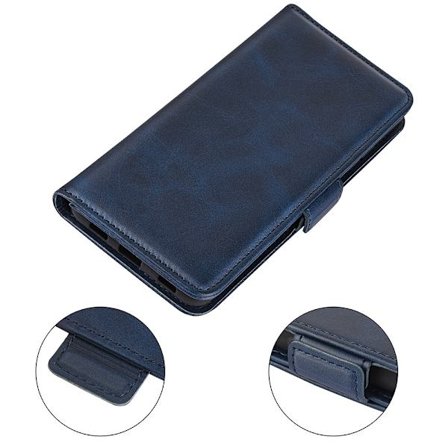 Fodral för Samsung Xcover 7 blått Anpassat läderkort flip