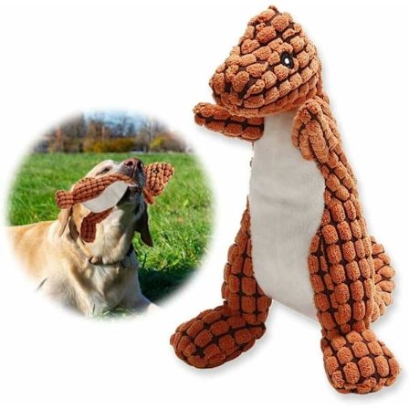 Koiran lelu, vinku dinosaurus pehmolelu, interaktiivinen hammashoitolelu