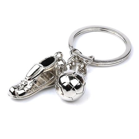 Fotbollssko hänge nyckelring kreativ metall nyckelring Cool sport fotboll sko nyckelring (silver stil 1) - on stock
