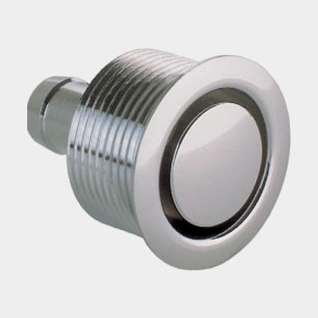 Tankventilator Flush slang 19mm i rostfritt stål, silver, 1 1/4 tum gänga, 54mm fläns för marin användning och båttankar