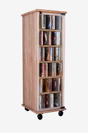 VCM - Cd/DVD-tårn Valenza for 150 Cd's - Beige - Hyller & oppbevaring - Fra Homeroom