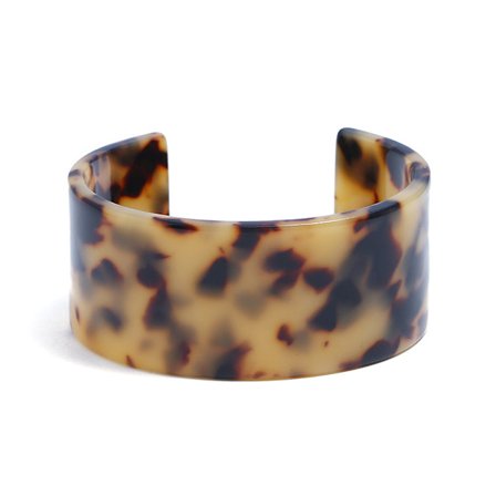 Nice leopard manchet armbånd smykker dekoration gave til kvinder bred brun manchet armbånd skildpadde til skal åben armbånd armbånd
