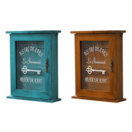 Avaimenjärjestäjä Puinen Avainkaappi Seinälaatikko Kaunis Kestävä Retro Akryyli Ovi Avainsäilytys