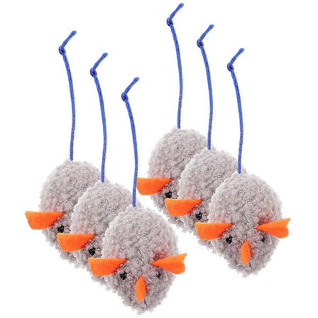 6 stk. Katteurt Legetøj Museformet Kattelegetøj Muselegetøj til Katte Killingelegetøj til Indendørs Katte Katte Interaktivt Legetøj[D]