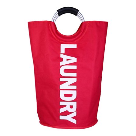 Rød - 74L Vasketøjskurv, Sammenklappelig Vasketøjskurv, Stor Kapacitet Sammenklappelig Vasketøjsspand (1 stk.)