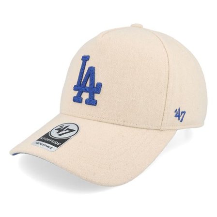 47 Brand - MLB Beige adjustable Keps - Los Angeles Dodgers MLB Stitch 47 Offside Dt Natural/Royal A-Frame Adjustable @ Hatstore
