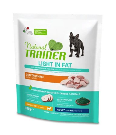 Natural Trainer Light In Fat Crocchette Tacchino Per Cani Adulti