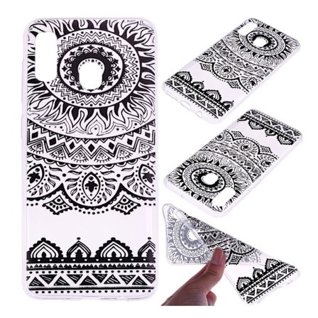 Deco Samsung Galaxy A40 kuoret - Musta Kukka