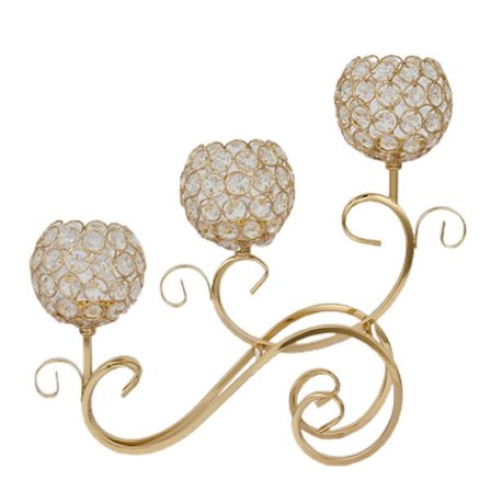 Kristallljushållare för heminredning, 3-armars bordsljusstakehållare Kandelabrar Dekorationer Centerpieces, Candle Cente