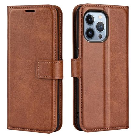 iPhone 14 Pro Max Wallet Leather Brown