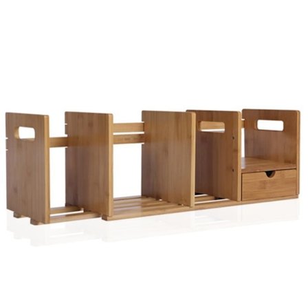 TD Hyllor Bambuhyllor med låda Skrivbord Liten hylla Kontorsförvaring Enkelbordshylla Hylla Hyllor