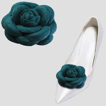 2kpl Kenkäkoristeet Clip Charm -solki VIHREÄ