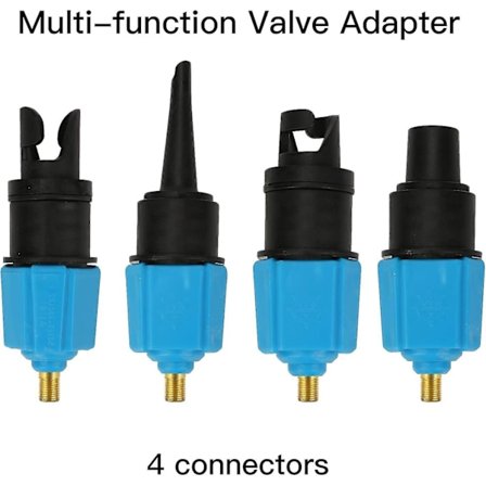 Oppustelig SUP Pumpe Adapter Luftpumpe Konverter, Multifunktionel SUP Ventil Adapter Med 4 Luftventil Dyser