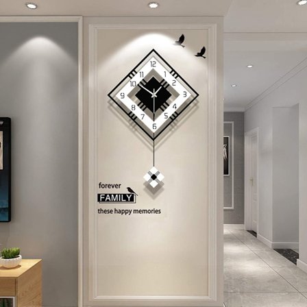 Enkel veggklokke i stuen, klokke og ur, veggklokke til hjemmedekorasjon