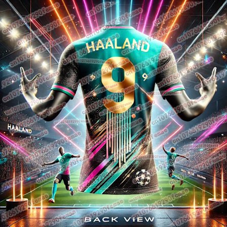 Klassisk fotbollsspelare Haaland Mode Tryckt Herr Sport Fotbollströja T-shirt Daglig Andningsbar Snabbtorkande Tröja