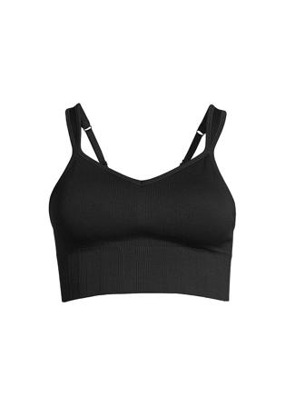 Casall Seamless Rib Padded Sports Bra Black M, Tøj & Bolig, Træningstøj, Sports-bh'er