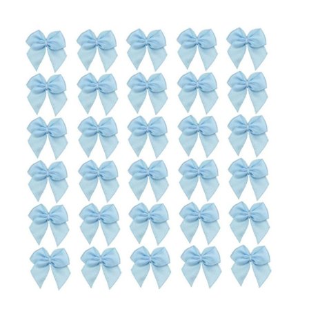 200 stk Mini satinbånd sløjfer Blomster Blå bånd sløjfer Blomster