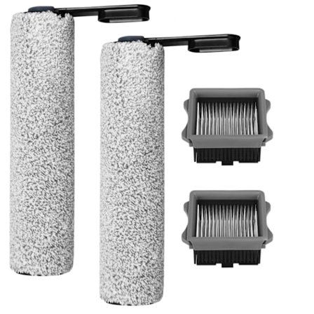 Tineco Floor One S7 Pro - S6 Dammsugartillbehörssats, 2 Borstvalsar och 2 HEPA-filter för Floor One S7 Pro, Sladdlös våt- och torrdammsugare