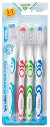 Profar Spazzolino Antiplacca Oxigen 4 Pezzi