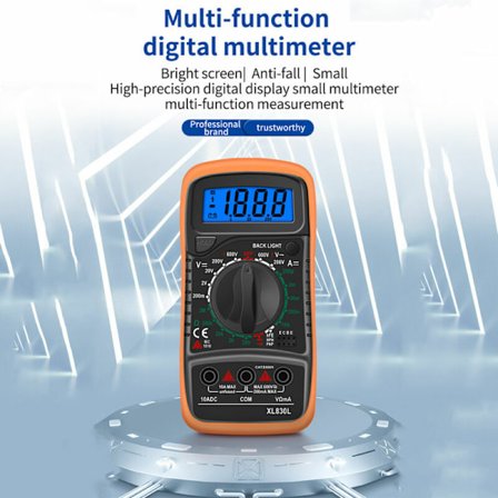 Multimeter, Ohmmeter og Amperemeter Digitalt Multimeter XL830L 2000 Teller Mini Multimeter Batteritester Strøm Spenning AC DC Motstand Summer