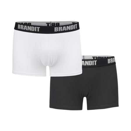 Brandit Boxer Shorts White/Black S