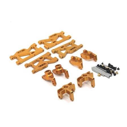 Metal Upgrade Sæt til Wltoys 124018 124019 144001 RC Bil, guld