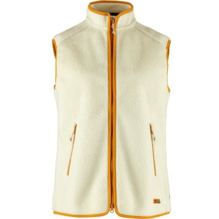 Fjällräven Women's Vardag Pile Fleece Vest in Chalk White, Recycled Polyester | Size: Small