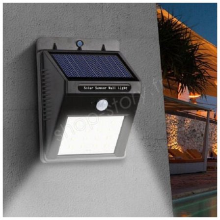 Solcellsdriven LED-lampa med rörelsesensor 120°