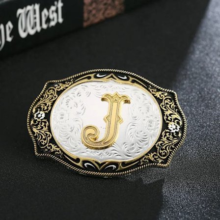 Western cowboy zinklegering bogstaver A til Z bælte spænder til mænd og kvinder gaver til mænd og kvinder