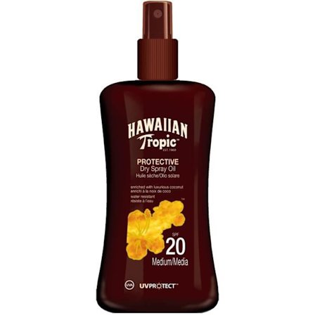 HAWAIIAN TROPIC Skyddande torr sololjespray - SPF 20 - Kokos - 200 ml