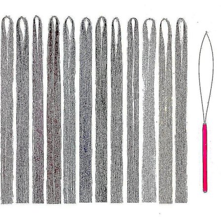 Hår Tinsel Kit Strands Med Verktøy 47 Tommer 12 Farger Strands Fairy Hair