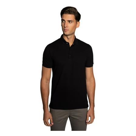 Borgio, koszulka polo męska piacenza czarny L Czarny, Mężczyzna, Rozmiar: 2XL