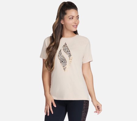 Skechers, Diamond Cheetah Short Sleeve Tee, Naiset