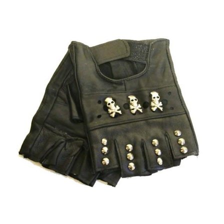 Sormettomat nahkahanskat - Kallo ja pyöreät niitit