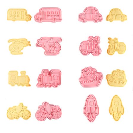 8st/ set Form 3D Cookie Cutter Mould